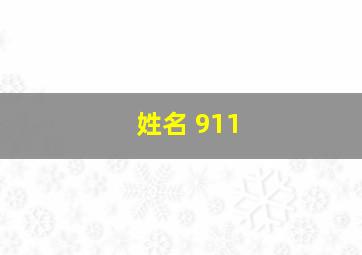 姓名 911